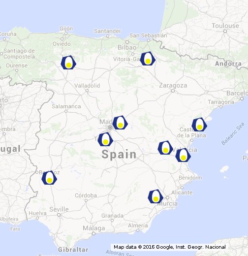 Instalaciones propias o integradas de Huevos Guillén en España